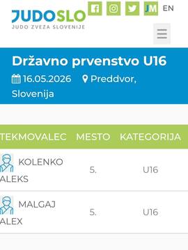 Judo klub Ippon Kamnik do dveh 5. mest na Državnem prvenstvu mlajših kadetov (3)